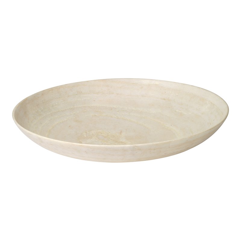J&D Designs Co Extra Large Contemporary Marble Bowl in White