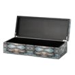 J&D Designs Co Rorschach Long Transitional Wood Box in Indigo Blue