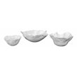 J&D Designs Co Fleur Modern Ceramic Bowls in White (Set of 3)