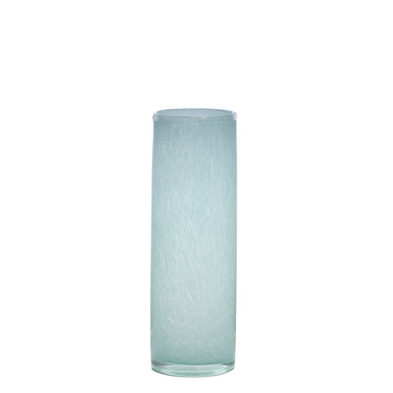 J&D Designs Co Gwendolyn Coastal Glass Hand Blown Vases in Blue (Set of 3)