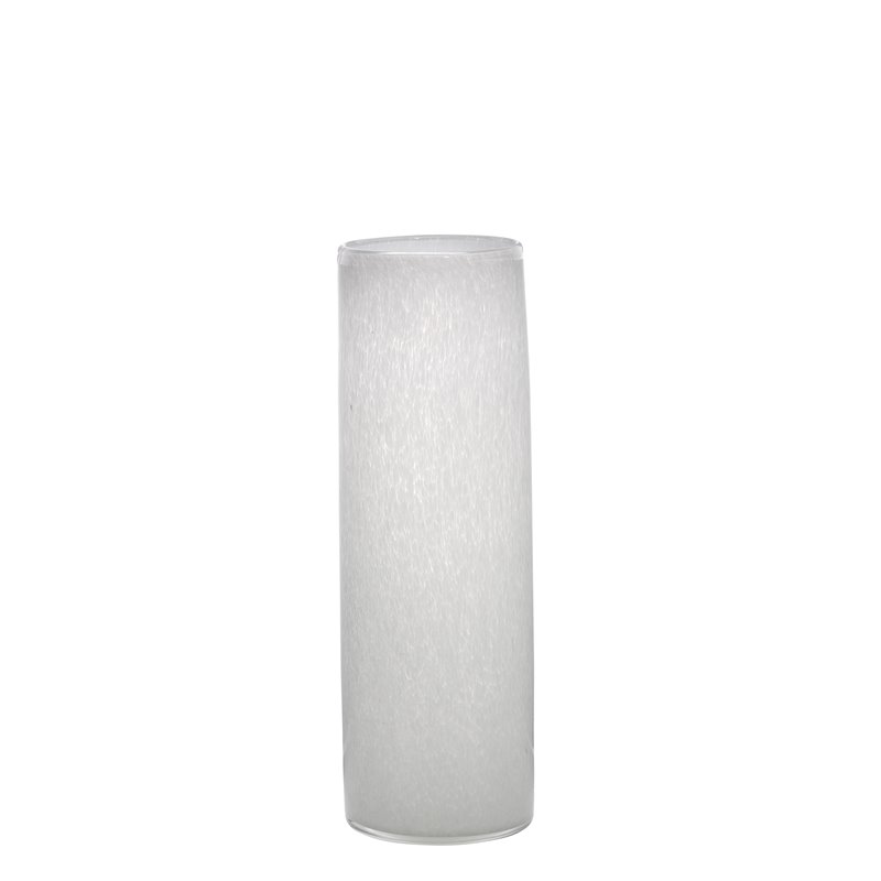 J&D Designs Co Gwendolyn Coastal Glass Hand Blown Vases in White (Set of 3)