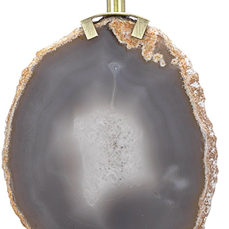 j&d designs co agate slice transitional metal table lamp in natural