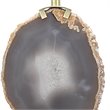 J&D Designs Co Agate Slice Transitional Metal Table Lamp in Natural