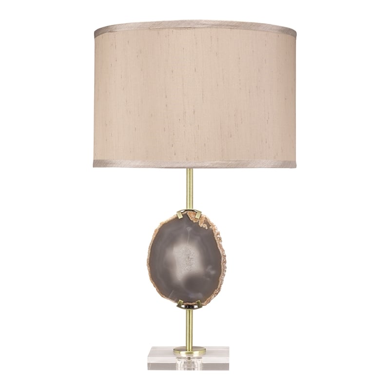 j&d designs co agate slice transitional metal table lamp in natural