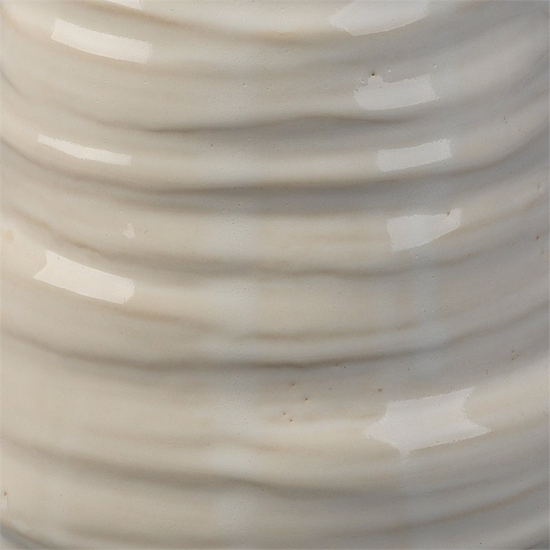 J&D Designs Co Medium Transitional Ceramic Marine Vase in Beige