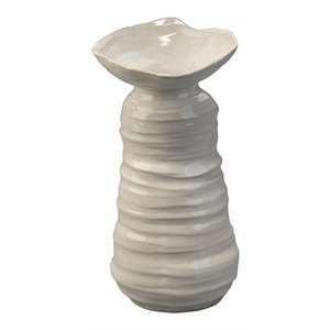 J&D Designs Co Medium Transitional Ceramic Marine Vase in Beige