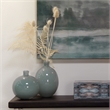 J&D Designs Co Minx Contemporary Glass Decorative Vases in Blue (Set of 2)