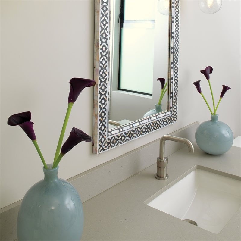 J&D Designs Co Minx Contemporary Glass Decorative Vases in Blue (Set of 2)