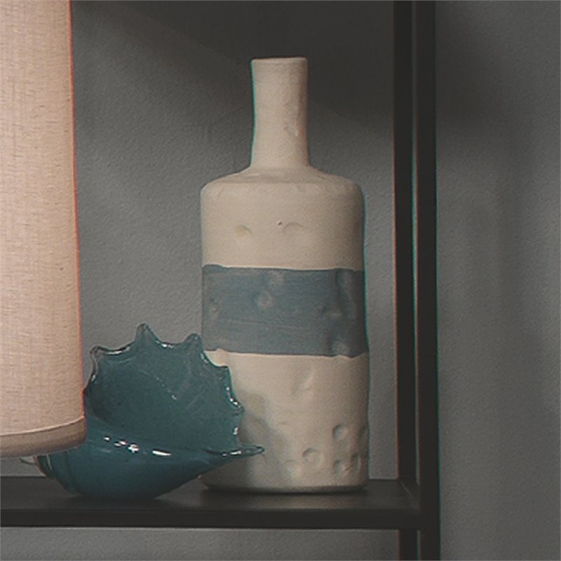 J&D Designs Co Coastal Ceramic Sedona Vessels in Blue (Set of 3)