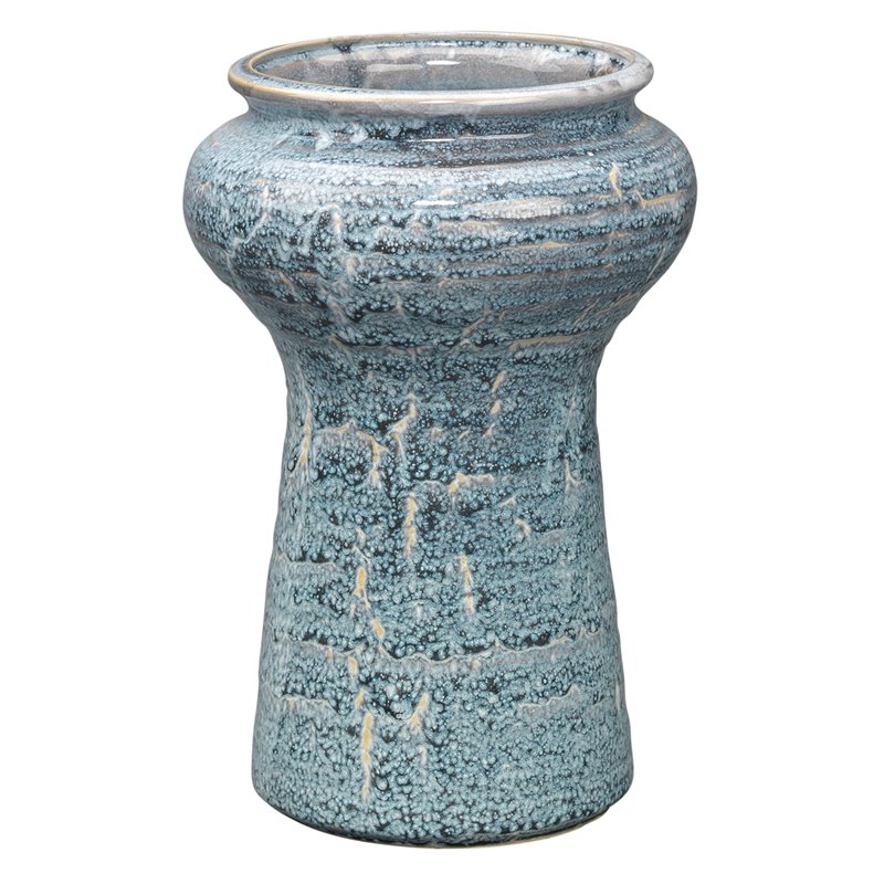 J&D Designs Co Coastal Ceramic Snorkel Vases in Blue (Set of 2)