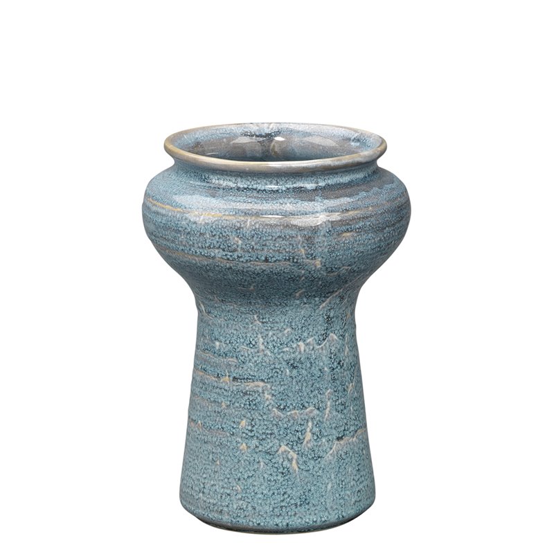 J&D Designs Co Coastal Ceramic Snorkel Vases in Blue (Set of 2)