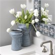 J&D Designs Co Coastal Ceramic Snorkel Vases in Blue (Set of 2)