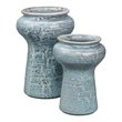 J&D Designs Co Coastal Ceramic Snorkel Vases in Blue (Set of 2)