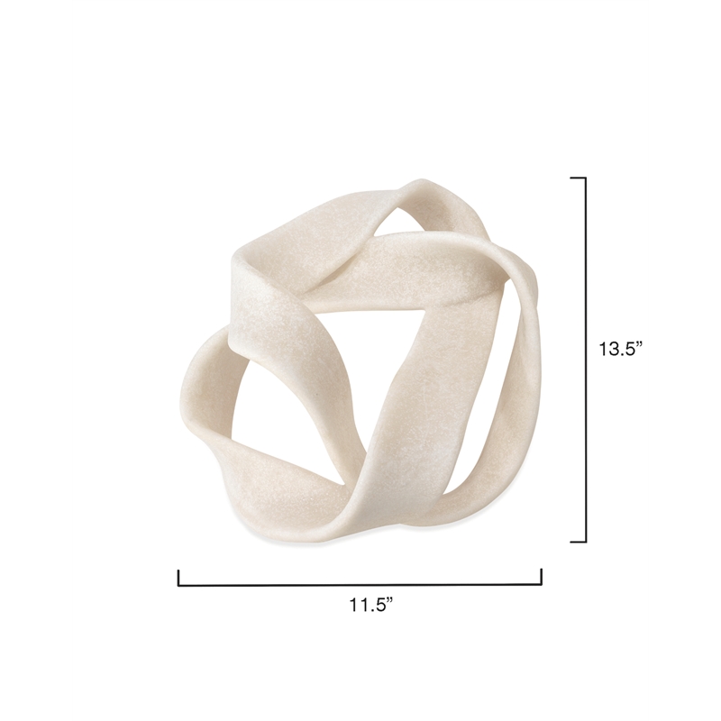 J&D Designs Co Modern Resin Tangled Table Object in White