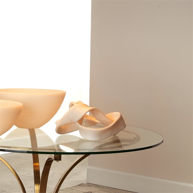 J&D Designs Co Modern Resin Tangled Table Object in White