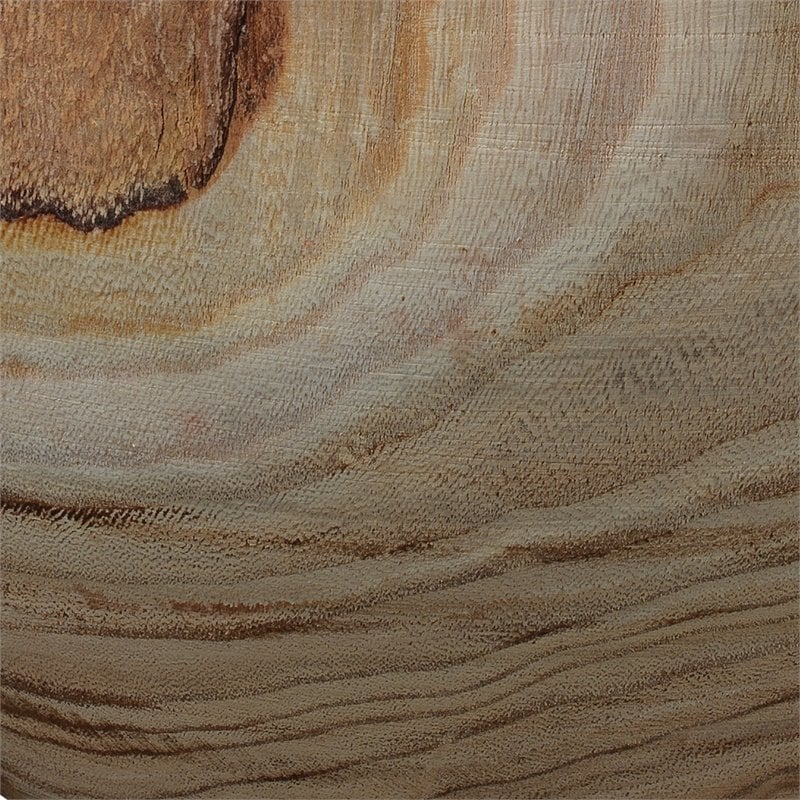 J&D Designs Co Topanga Coastal Wood Vase with Grain Pattern in Natural