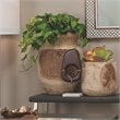 J&D Designs Co Topanga Coastal Wood Vase with Grain Pattern in Natural