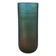 J&D Designs Co Large Contemporary Glass Vapor Vase in Metallic Aqua Blue