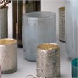 J&D Designs Co Medium Contemporary Glass Vapor Vase in Metallic Opal Blue