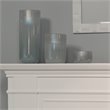 J&D Designs Co Medium Contemporary Glass Vapor Vase in Metallic Opal Blue