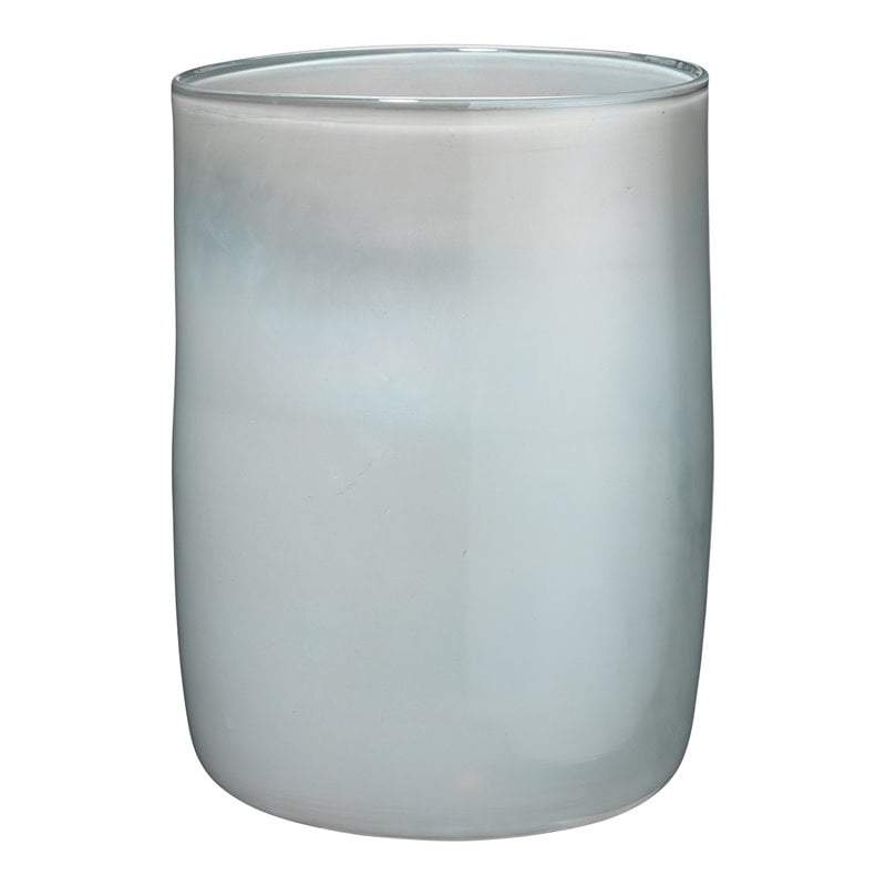 J&D Designs Co Medium Contemporary Glass Vapor Vase in Metallic Opal Blue