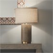 J&D Designs Co Mortar Modern Metal Table Lamp in Antique Brass/Gray