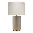 J&D Designs Co Mortar Modern Metal Table Lamp in Antique Brass/Gray