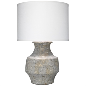 J&D Designs Co Masonry Coastal Ceramic Table Lamp in Gray Finish