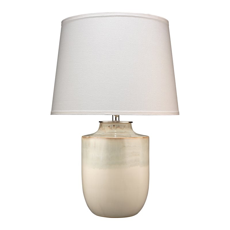 J&D Designs Co Lagoon Coastal Ceramic Table Lamp in Soft Cream