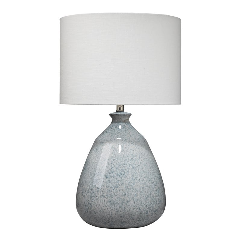 J&D Designs Co Levi Coastal Ceramic Table Lamp in Washed Blue