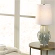 J&D Designs Co Talon Coastal Glass and Acrylic Table Lamp in Blue