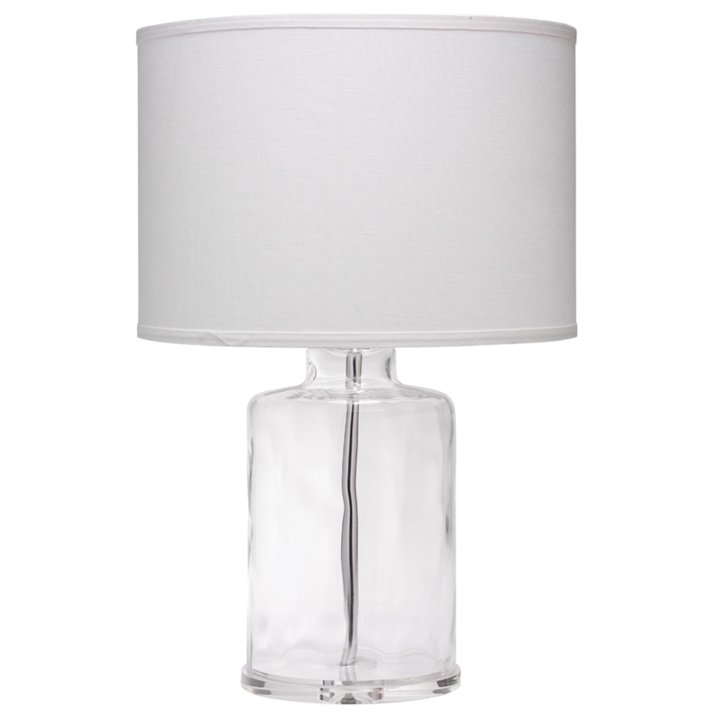 J&D Designs Co Napa Transitional Glass Table Lamp in Clear Finish