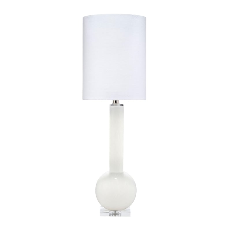 J&D Designs Co Studio Contemporary Glass Table Lamp in Petal Pink