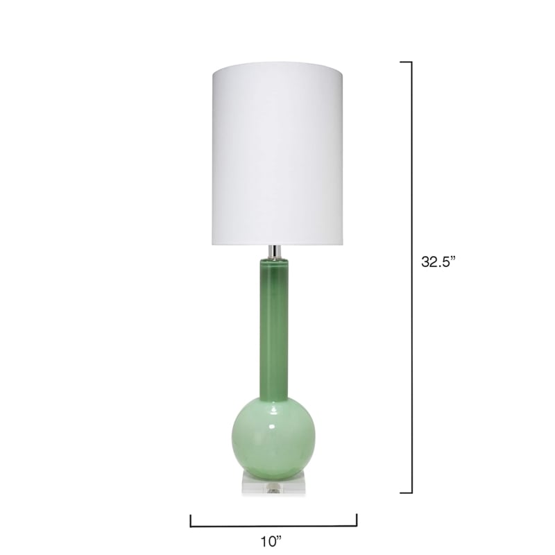 J&D Designs Co Studio Contemporary Glass Table Lamp in Petal Pink