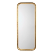 J&D Designs Co Capital Rectangle Farmhouse Metal Wall Mirror in Gold