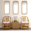 J&D Designs Co Capital Rectangle Farmhouse Metal Wall Mirror in Gold