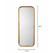 J&D Designs Co Capital Rectangle Farmhouse Metal Wall Mirror in Gold