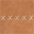 J&D Designs Co Round Traditional Leather Cross Stitch Mirror in Orange
