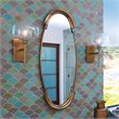 J&D Designs Co Margaux Contemporary Metal Mirror in Antique Brass
