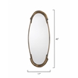 J&D Designs Co Margaux Contemporary Metal Mirror in Antique Brass