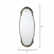 J&D Designs Co Margaux Contemporary Metal Mirror in Antique Silver
