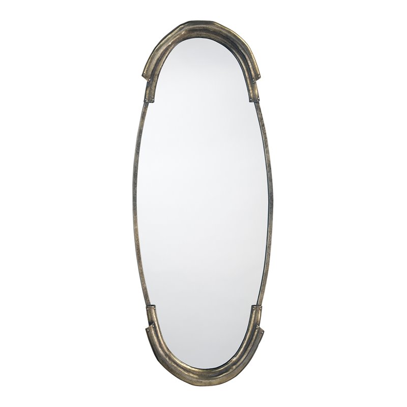 J&D Designs Co Margaux Contemporary Metal Mirror in Antique Silver