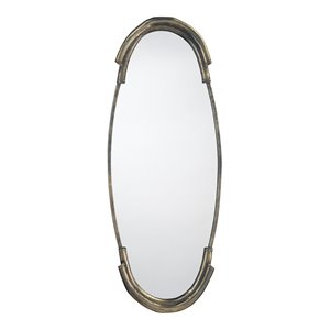 J&D Designs Co Margaux Contemporary Metal Mirror in Antique Silver