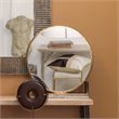 J&D Designs Co Odyssey Contemporary Metal Standing Mirror in Antique Brass