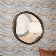J&D Designs Co Organic Round Contemporary Metal Mirror in Antique Brass