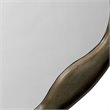 J&D Designs Co Organic Round Contemporary Metal Mirror in Antique Brass