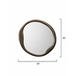 J&D Designs Co Organic Round Contemporary Metal Mirror in Antique Brass