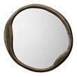 J&D Designs Co Organic Round Contemporary Metal Mirror in Antique Brass