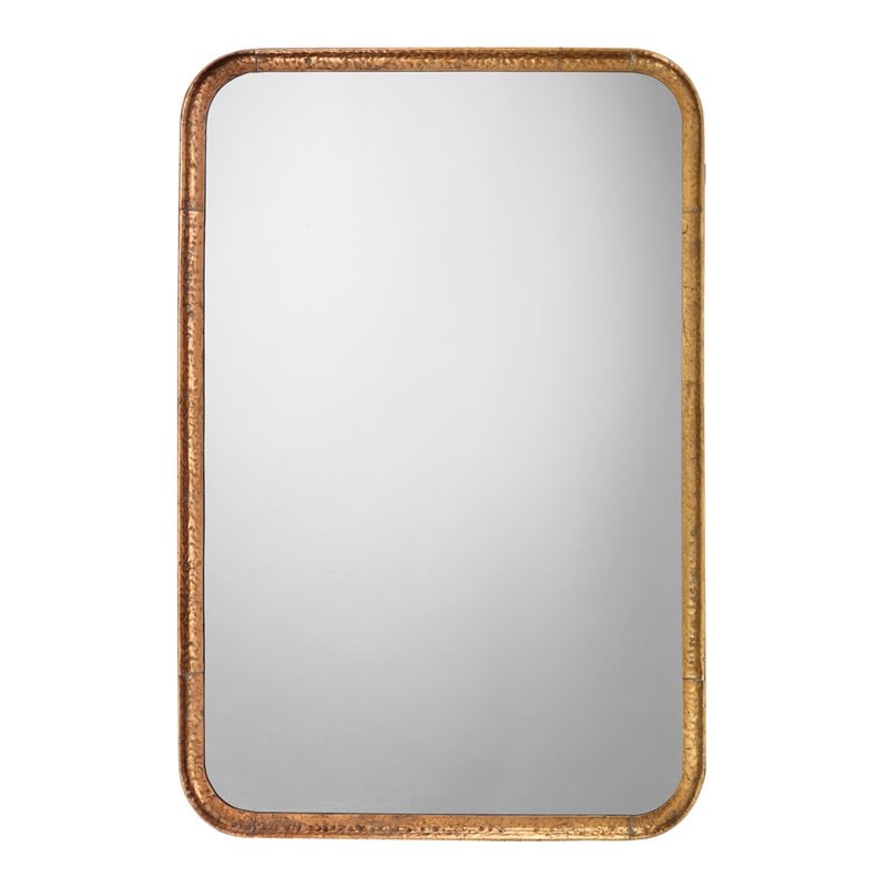 J&D Designs Co Principle Transitional Metal Vanity Mirror in Gold Leaf