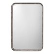 J&D Designs Co Principle Transitional Metal Vanity Mirror in Silver Leaf